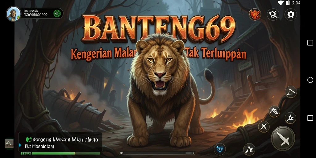Screenshot utama dari gameplay BANTENG69 yang menampilkan atmosfer Horror yang menakutkan.