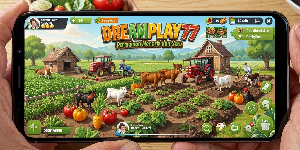 Tampilan gameplay yang menampilkan aktivitas pertanian yang menyenangkan.