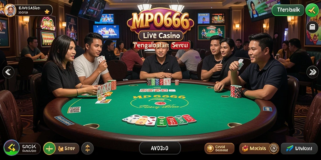 Tampilan gameplay Live Casino yang mendebarkan dan interaktif.