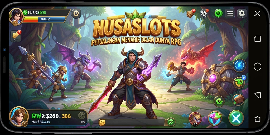 Screenshot dari gameplay NUSASLOTS yang menampilkan pertarungan epik.