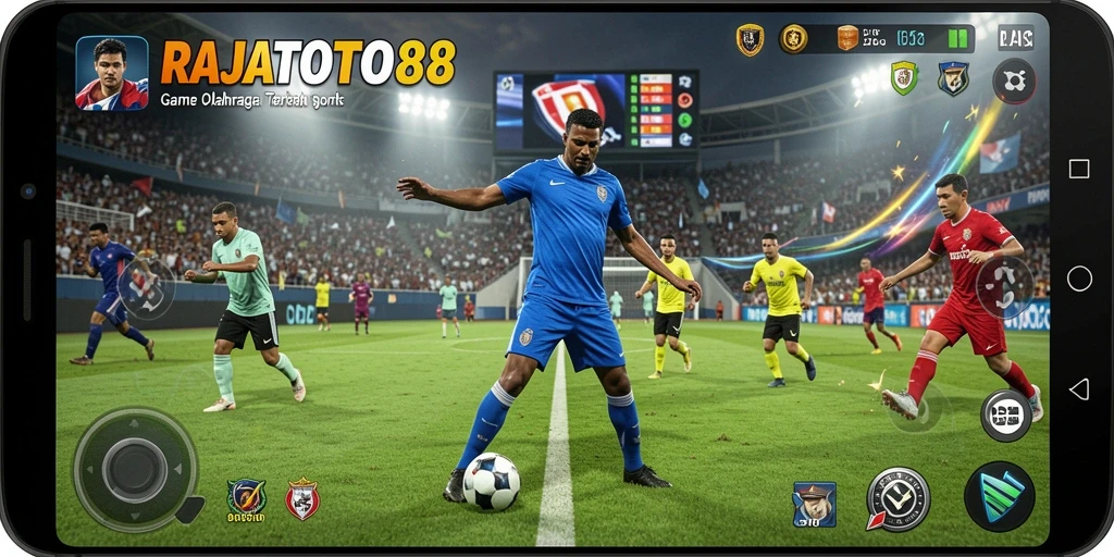 Tampilan gameplay seru di RAJATOTO88 dengan aksi olahraga mendebarkan.