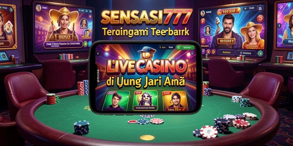 Tampilan gameplay Live Casino yang mendebarkan di SENSASI777.