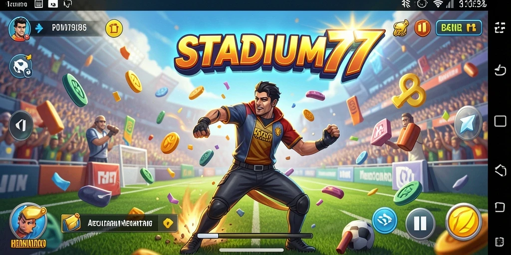 Screenshot gameplay STADIUM77 yang penuh aksi dan tantangan.