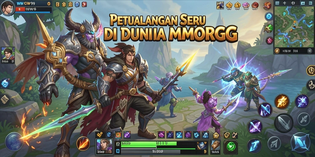 Screenshot WOW99 menunjukkan petualangan mendebarkan di dunia MMORPG.